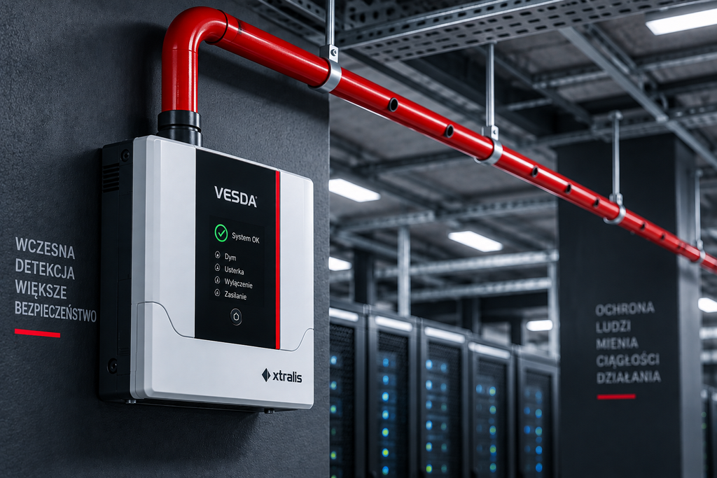 WITKOWSKI PROTECT – zasysający system detekcji dymu ASD z detektorem VESDA i instalacją rurową