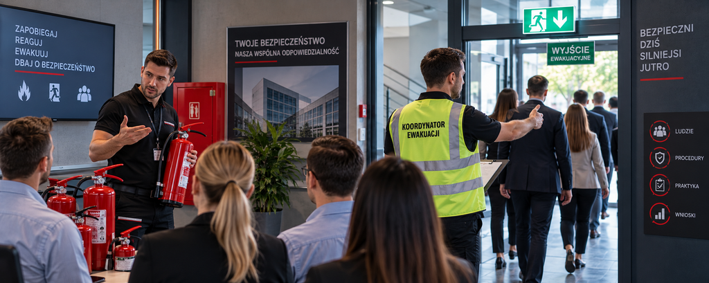 Szkolenie przeciwpożarowe i próbna ewakuacja pracowników – WITKOWSKI PROTECT