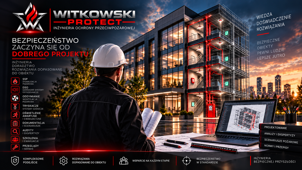 „Projektowanie systemów ochrony przeciwpożarowej dla nowoczesnych obiektów – WITKOWSKI PROTECT”